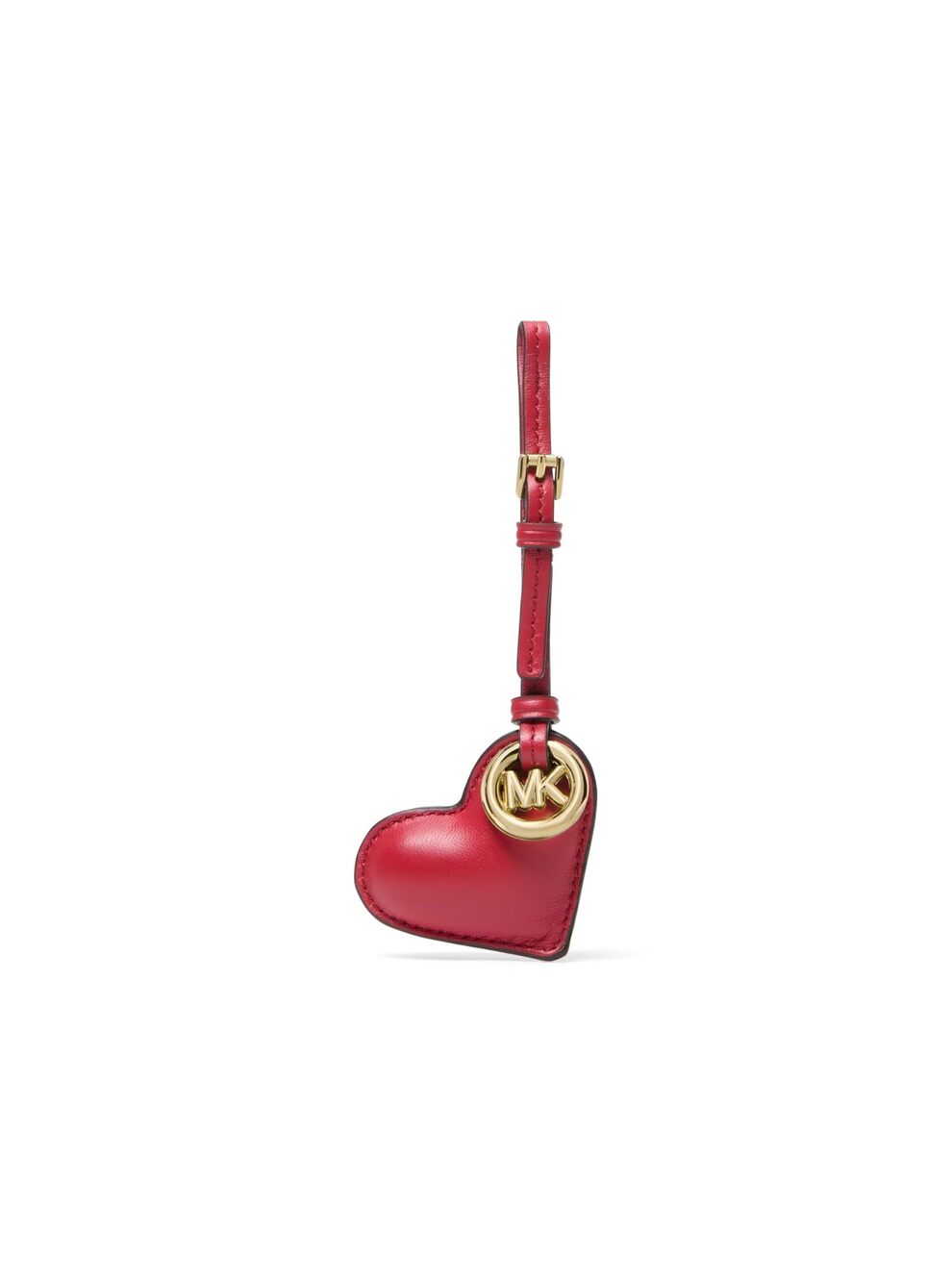 6907 Puffy Heart Charm, Gold-Tone Hardware/Key Charm/Crimson